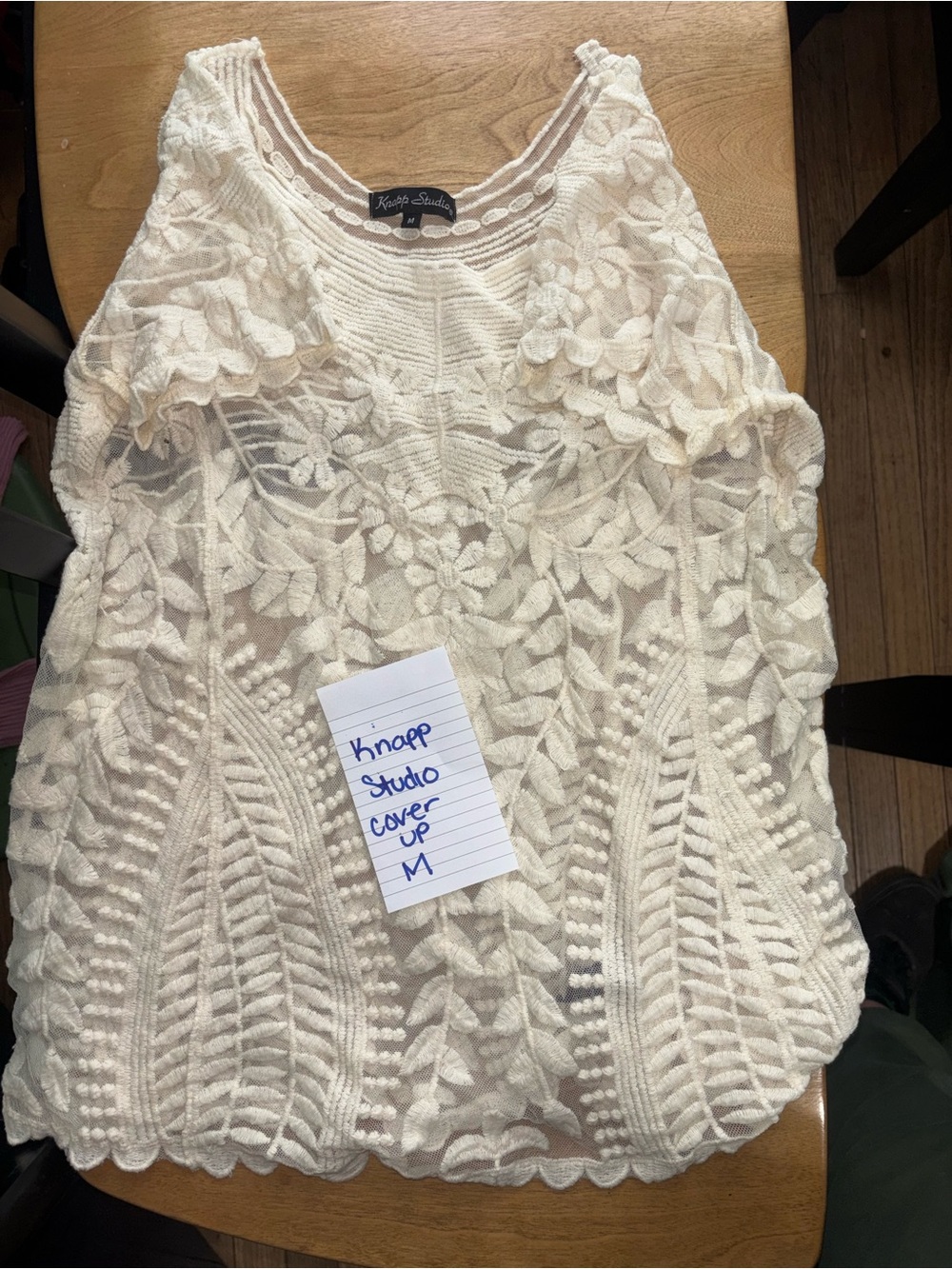 Knapp Studio Ivory Lace Short Sleeve Cover-Up